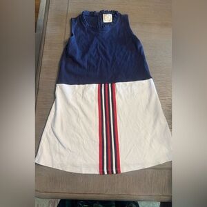 Navy and White Striped Girls Athletic Dress